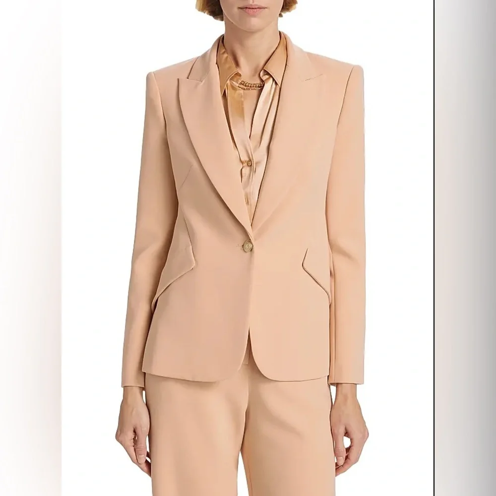 NWT $675 L'AGENCE Chamberlain Blazer in Toasted Almond